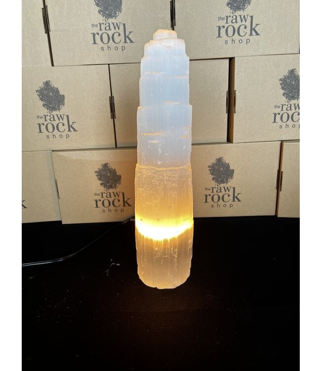 Natural Selenite Lamp, 35-40cm