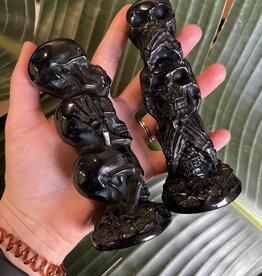 Black Obsidian No Evil Carving