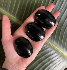 Black Obsidian Palm Stone, Size XX-Small [25-49gr]