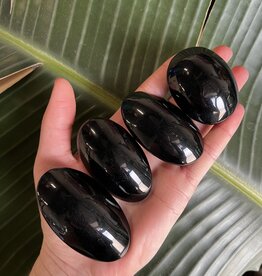 Black Obsidian Palm Stone, Size X-Small [50-74gr]