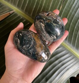 Ocean Jasper Palm Stone, Size Jumbo-Plus [225-249gr]