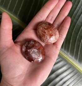 Fire Quartz Palm Stone, Size XX-Small [25-49gr]