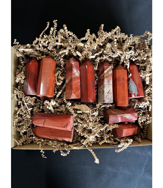 Red Jasper Quartz Points 1KG bulk lot