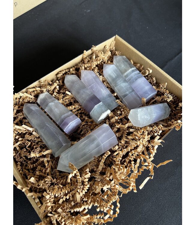 Violet Indigo Fluorite Points 1KG bulk lot