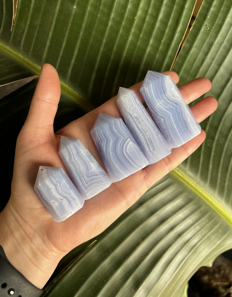 Blue Lace Agate Point, Size Small [25-49gr]