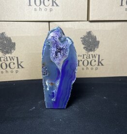 Purple Agate Geode Cut Base #3, 672gr