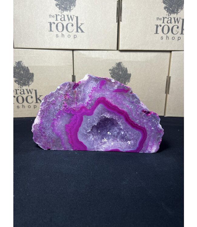 Pink Agate Geode Cut Base #1, 2320gr