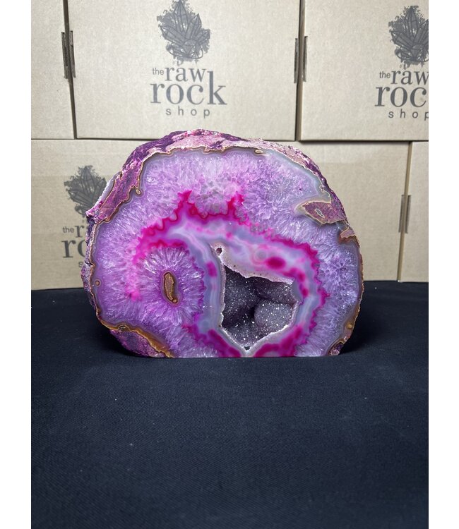 Pink Agate Geode Cut Base #3, 3992gr