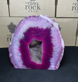 Pink Agate Geode Cut Base #9, 3776gr