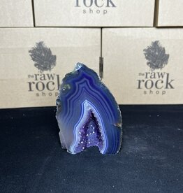 Purple Agate Geode Cut Base #6, 728gr
