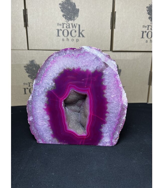Pink Agate Geode Cut Base #9, 3776gr