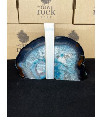 Teal Agate Bookend #8, 2416gr