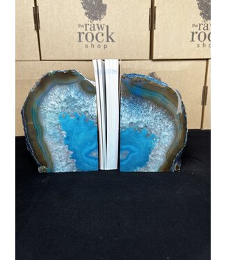 Teal Agate Bookend #9, 3202gr