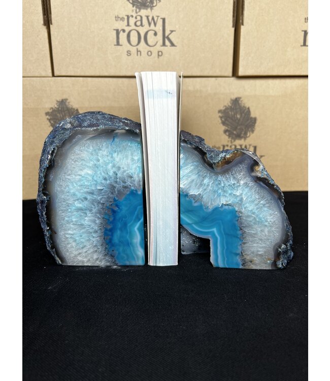 Teal Agate Bookend #13, 3788gr