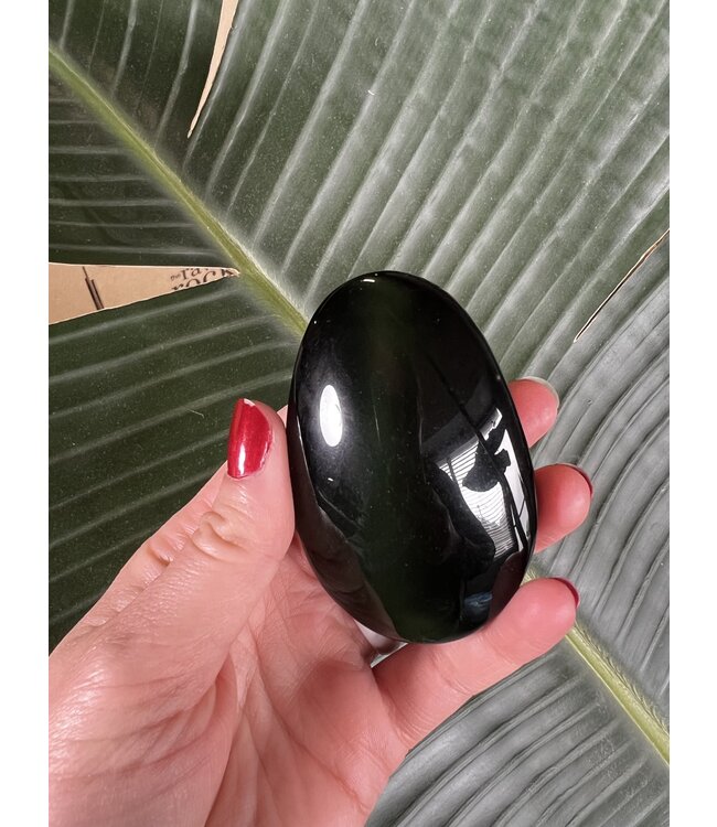 Rainbow Obsidian Palm Stone, Size Medium [100-124gr]
