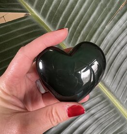 Rainbow Obsidian Heart Stone, Size Large [125-149gr]