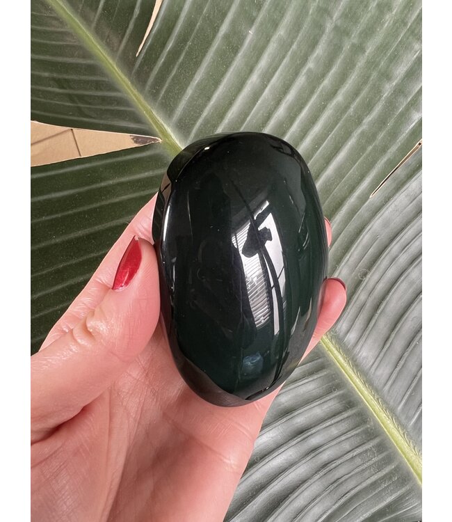 Rainbow Obsidian Palm Stone, Size Jumbo [200-224gr]