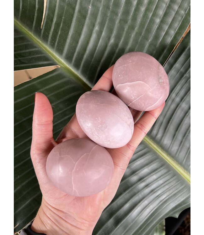 Pink Opal Palm Stone, Size Large [125-149gr]
