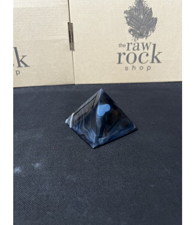 Black Agate Pyramid #1, 252gr