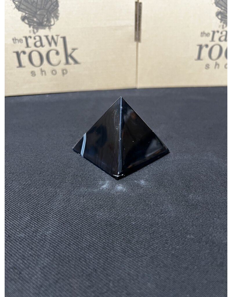 Black sale agate pyramid