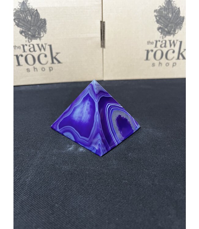 Purple Agate Pyramid #11, 376gr