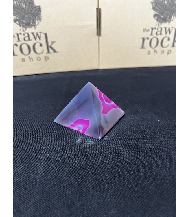 Pink Agate Pyramid #6, 176gr