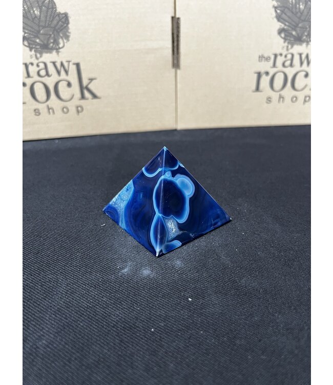 Blue Agate Pyramid #9, 182gr