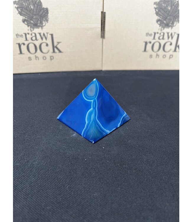 Blue Agate Pyramid #11, 216gr