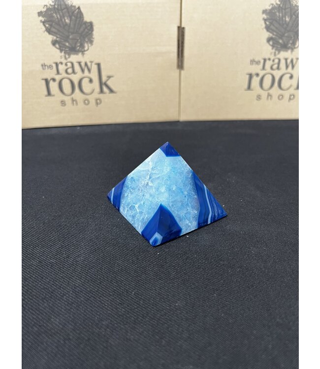 Blue Agate Pyramid #15, 206gr