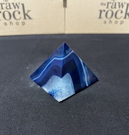 Blue Agate Pyramid #16, 266gr