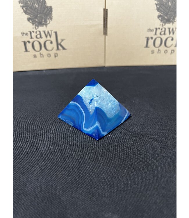 Blue Agate Pyramid #15, 206gr
