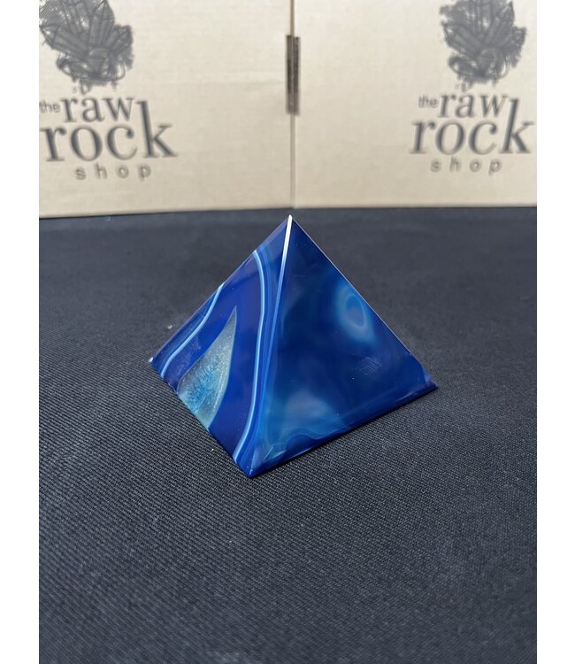 Blue Agate Pyramid #17, 400gr