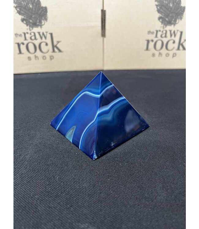 Blue Agate Pyramid #17, 400gr