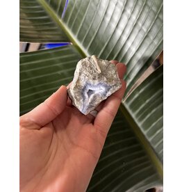 Blue Lace Agate Raw Geode #299, 94gr