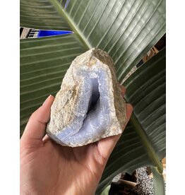 Blue Lace Agate Raw Geode #322, 608gr