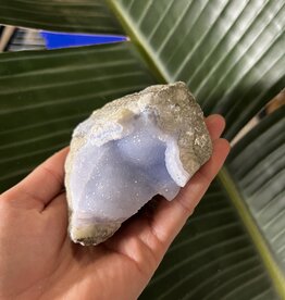 Blue Lace Agate Raw Geode #324, 504gr