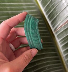 Polished Malachite Slice #127, 34gr