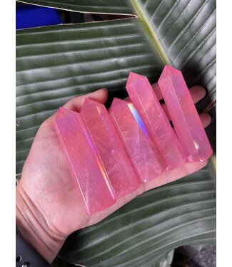 Pink Aura Quartz Point, Size Medium [50-74gr]
