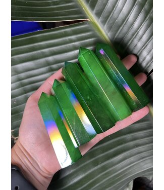 Green Aura Quartz Point, Size Large [75-99gr]