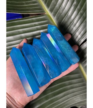 Blue Aura Quartz Point, Size Large [75-99gr]