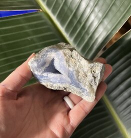 Blue Lace Agate Raw Geode #397, 244gr