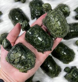 Green Jade Turtle Carving