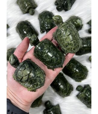 Green Jade Turtle Carving