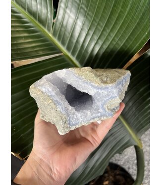 Blue Lace Agate Raw Geode #438, 1272gr
