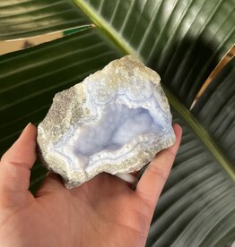 Blue Lace Agate Raw Geode #425, 386gr