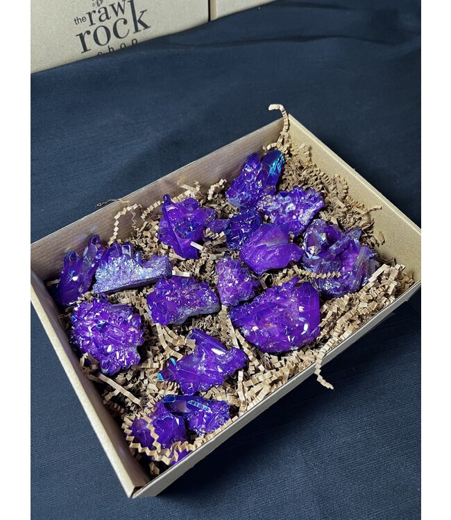 Purple Aura Quartz Clusters 1KG bulk lot