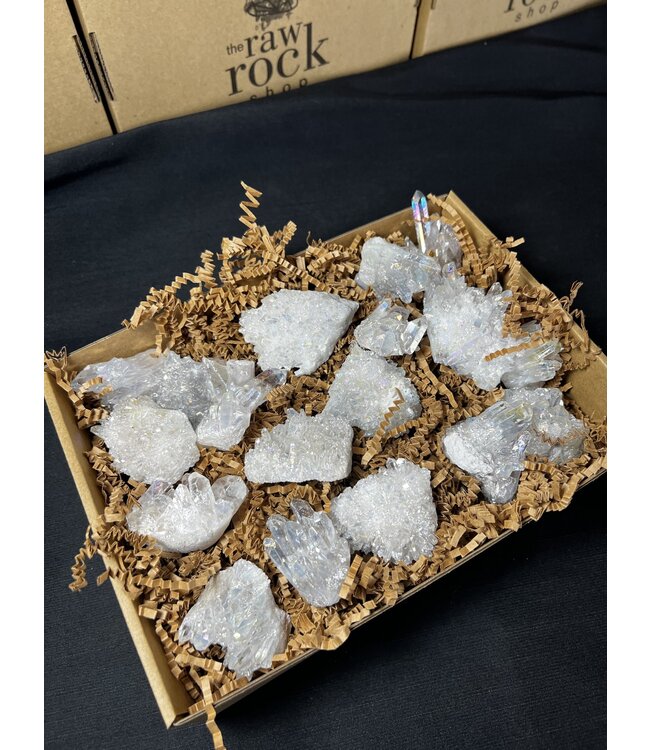 White Aura Quartz Clusters 1KG bulk lot