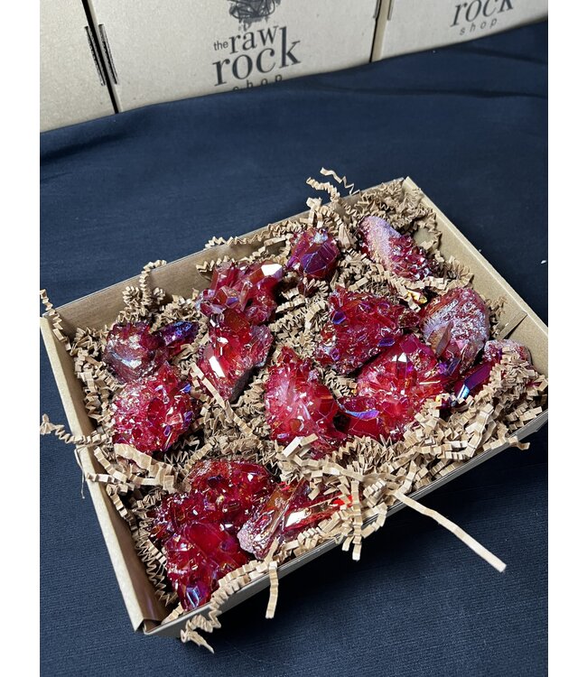 Red Aura Quartz Clusters 1KG bulk lot