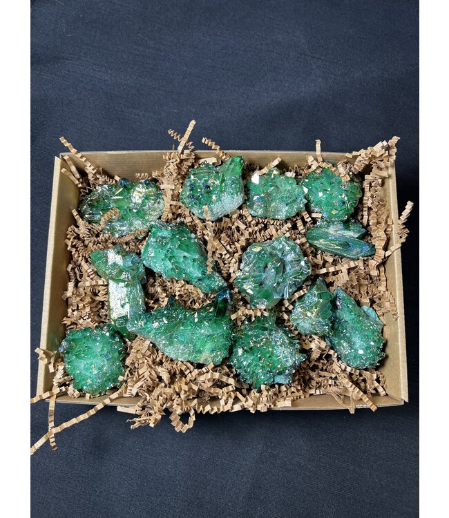 Green Aura Quartz Clusters 1KG bulk lot