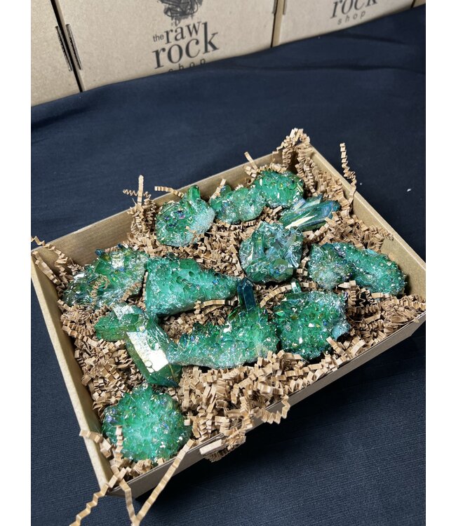 Green Aura Quartz Clusters 1KG bulk lot